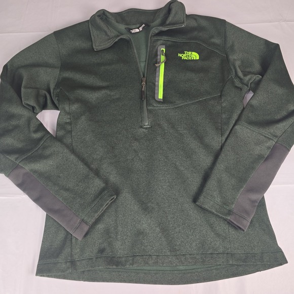 The North Face Other - The North Face 1/2 Zip Fleece Pullover Mens Large Green Jacket EUC Long Sleeve S